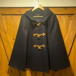 J Crew Toggle Wool Cashmere Cape Coat S/M